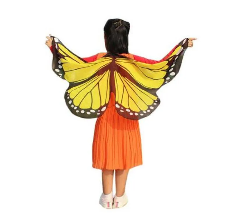 Ali di farfalla appena design Pashmina Shawl Boys Boys Girls Costume Accessorio GB4479808085