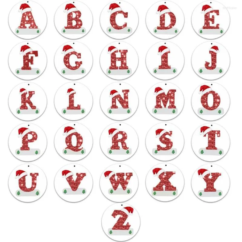 Christmas Decorations Lettre Signe 26 Alphabet 8 cm LETTRES DE DIY Personnalisées Ornements d'atmosphère festive Signes robustes durables artisanat