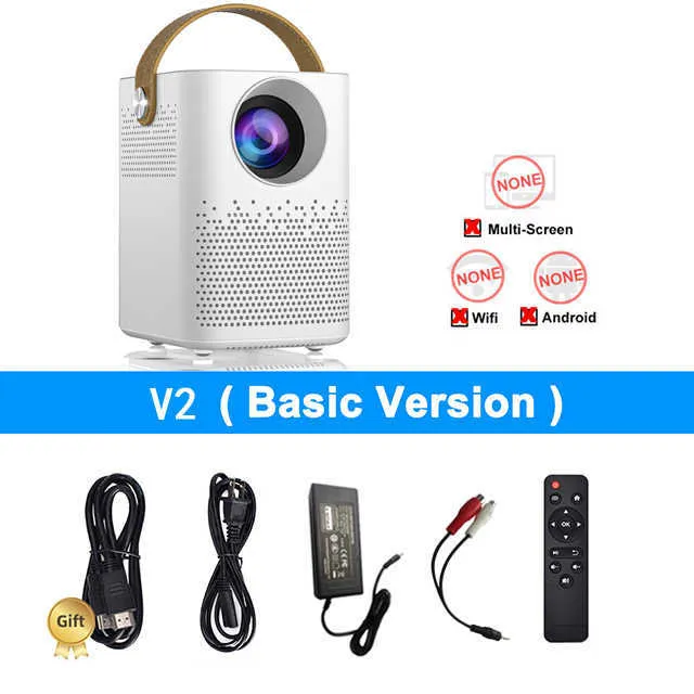 2022 New Portable Projector 1080p, Mini Projector With Wifi And