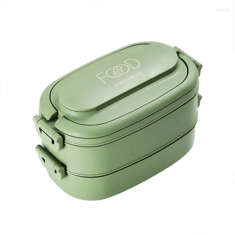 Наборы посуды AT35 Портативная ланч -коробка для взрослых изолированных контейнеров фруктовые салат из микроволновой посуды Lunchbox Kids Kids