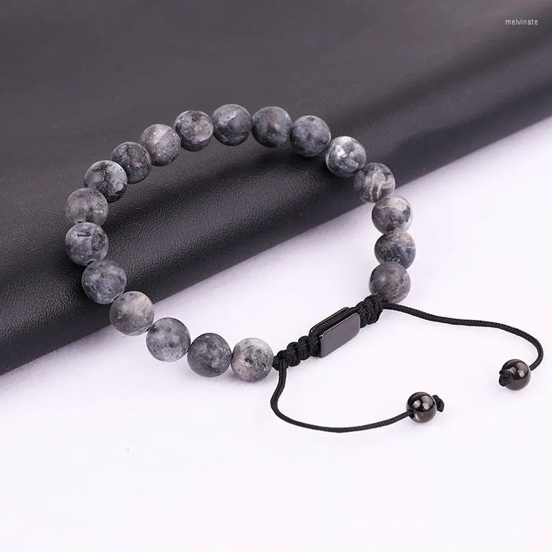 Strand Design Simples Men Bracelets Matte Color Natural Stone Bad Raed Fried Bracelet Jewelry Gift