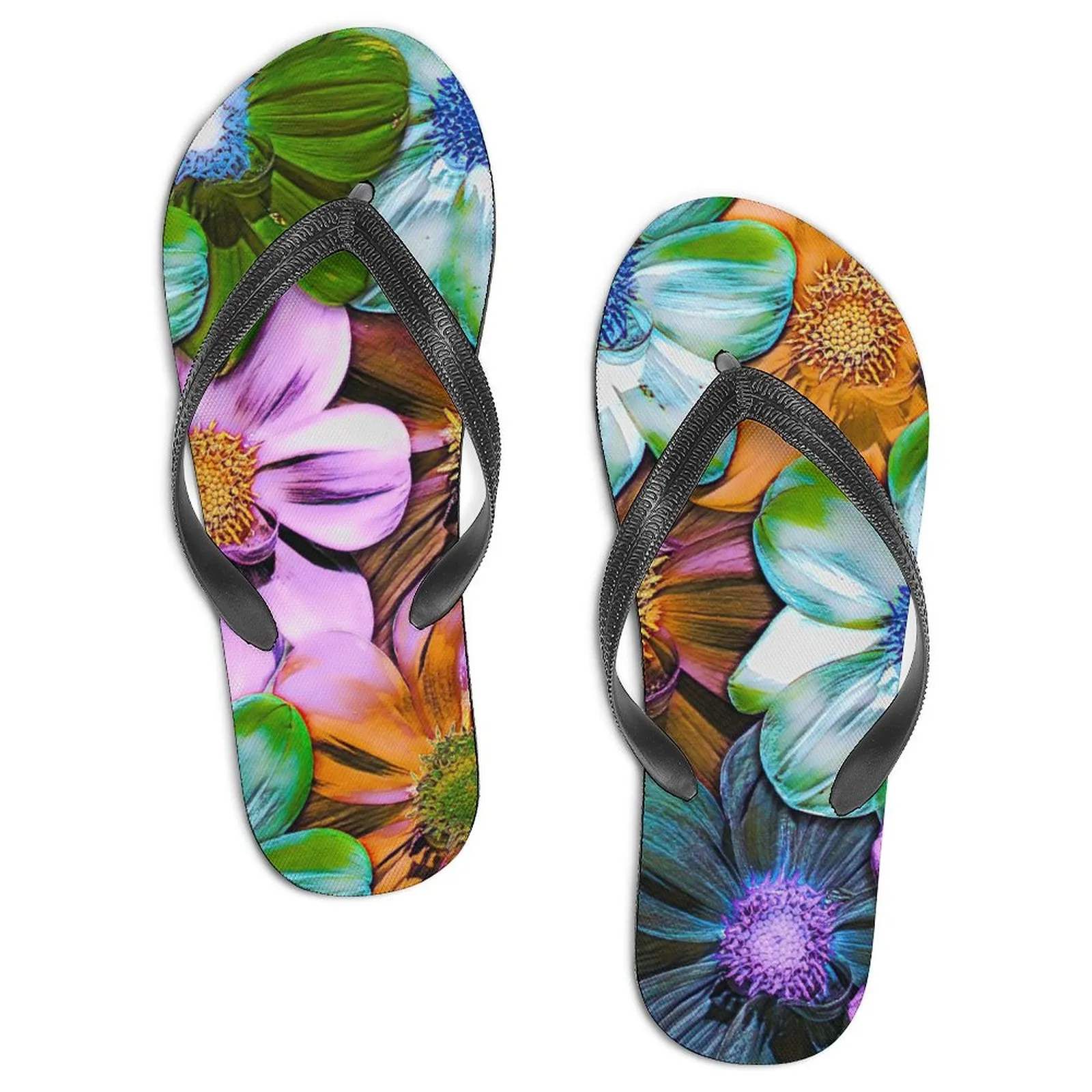 Slipper glisses sandales motif personnalisé DIY Design Casual Chores Taille 39-46 Flowers-7001551