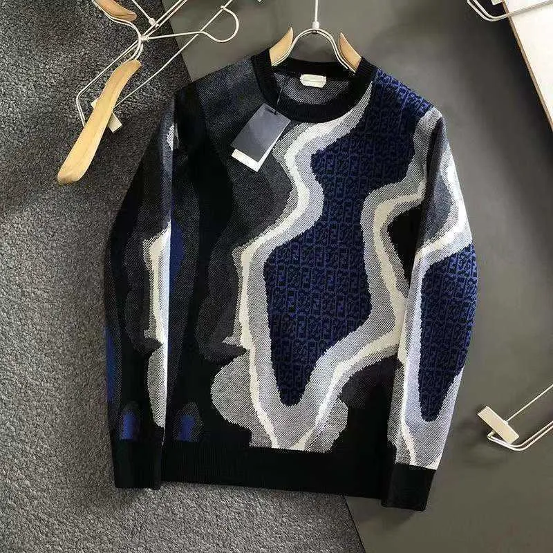 Herrtröjor vinter ull tröja herrar stickkläder klassisk f broderad kappdesigner tröjor män kvinnor pullover stickad skjorta miqf