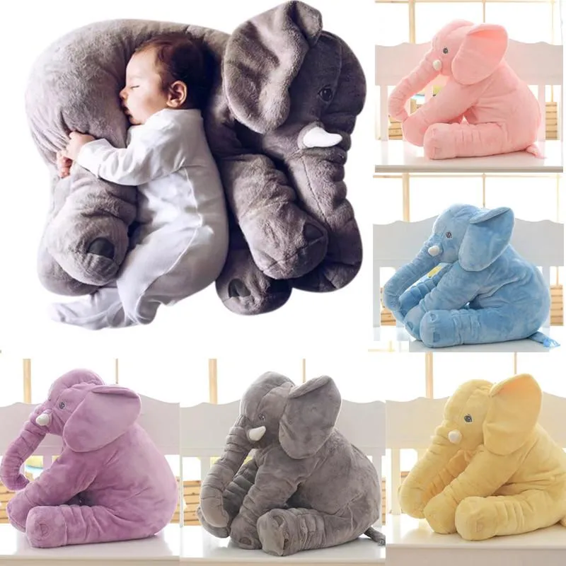 60CM Plush Elephant Toys Soft Animal Shape Elephants Pillow For Baby Sleeping Stuffed Animals Toy Infant Playmate Gifts for Children M225