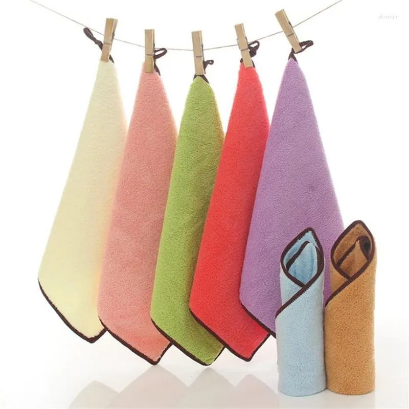 Towel Clean Hearting Hanging Hand Towels Water Absorption Cloth Dishcloths Soft Coral Velvet Bathroom Kitchen Travel Home Textile Gift