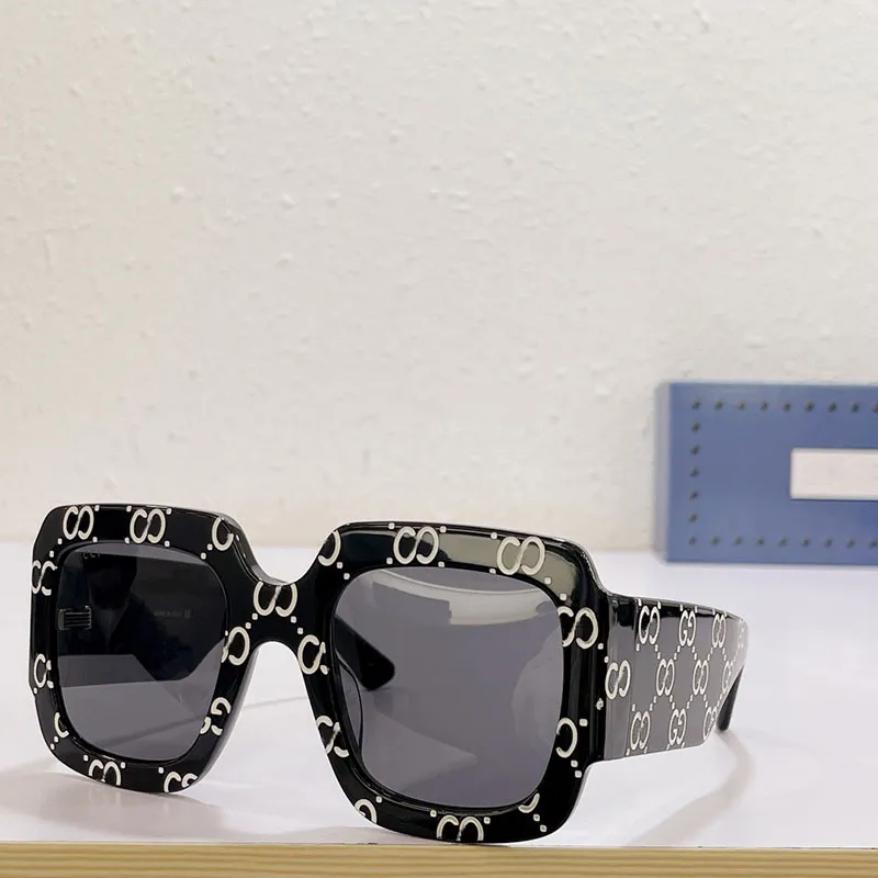 Designer zonnebril voor mannen en vrouwen modieus 0981 vierkante paneel frame eenvoudige populaire stijl buiten UV400 beschermende glazen kwaliteit GG0981S