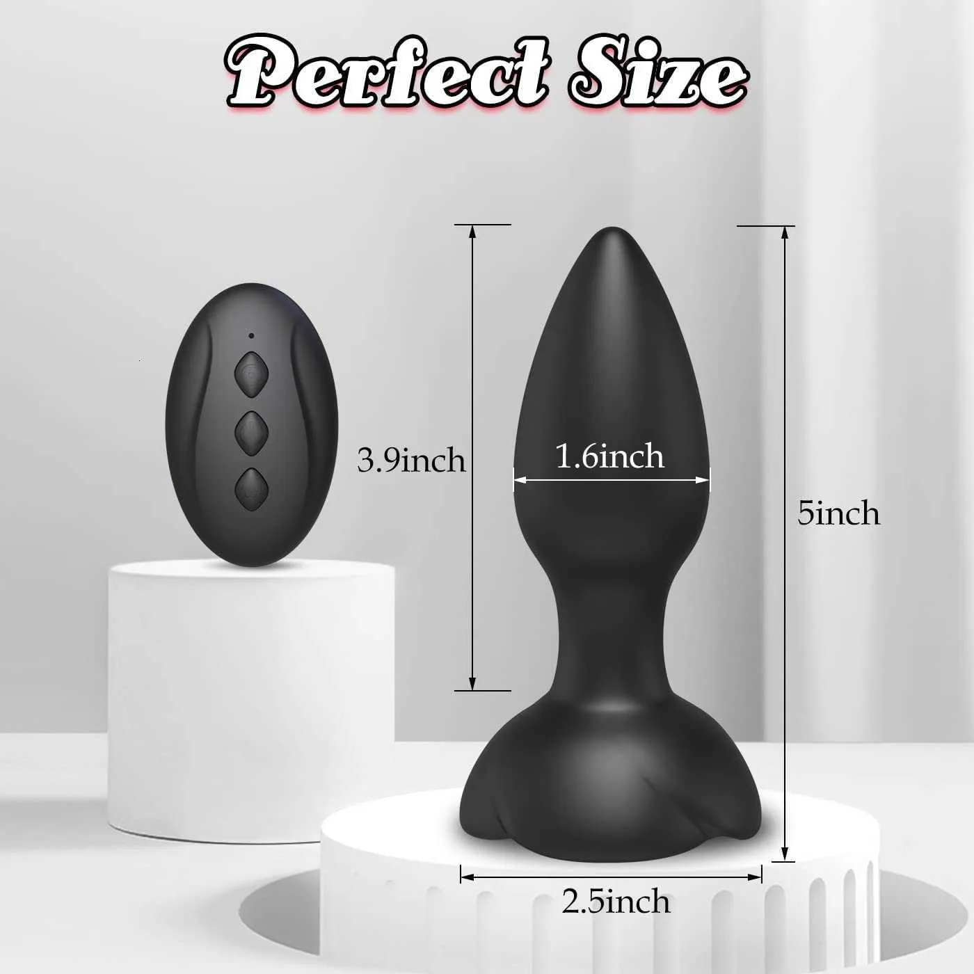 Мастурбатор Sex Toy Anal Rose Vibrator для женщин вибрирует массажер простаты, пульт пульт, с 10 режимами 0GVK