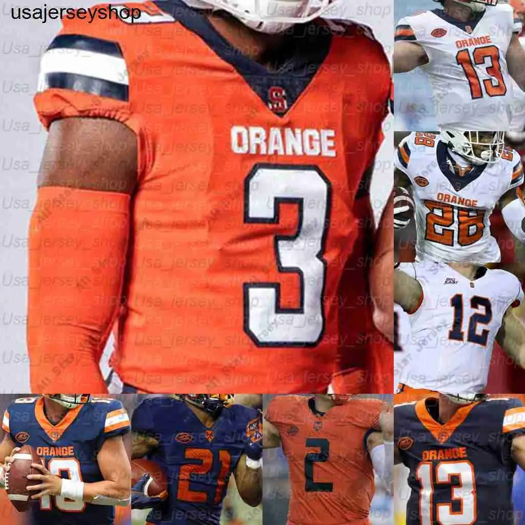 Benutzerdefinierte Syracuse Orange College-Football-Trikots Sean Riley Lakiem Williams Eric Dungey Chandler Jones Dwight