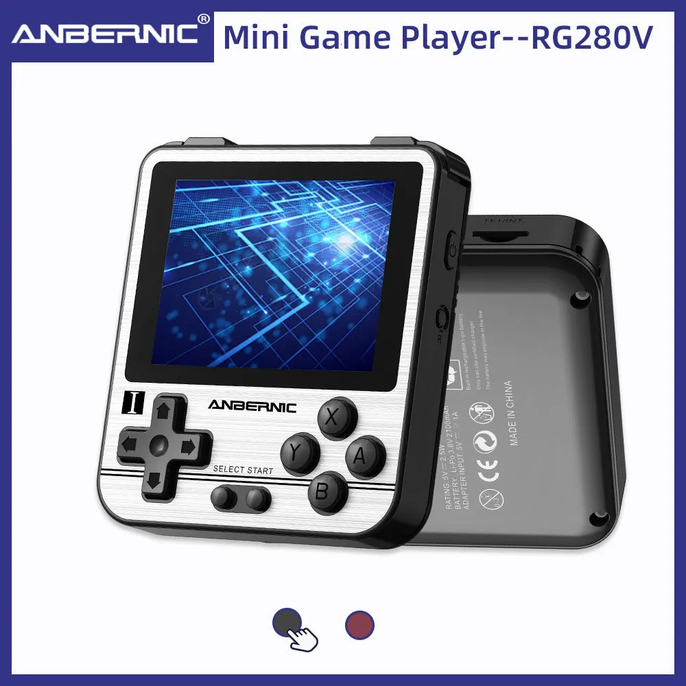 Portabla spelspelare Anbernic RG280V Retro S 16G 64G 5000 S 2 8inch IPS Screen Mini Handheld Console Children's Gift 280V 221011