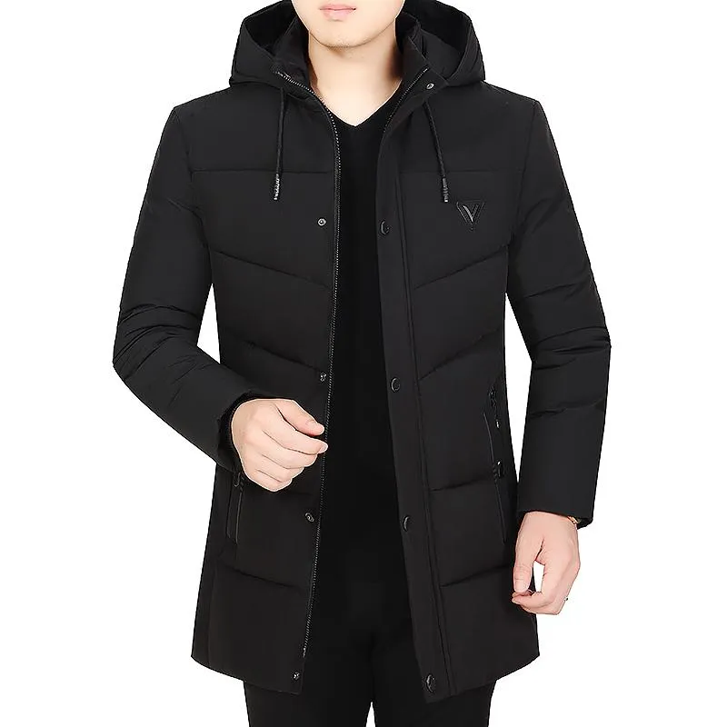 Herrgravrockar män vinterjackor med huva -20 grader ytterkläder varm tjockare parka jacka casual mode manlig överrock streetwear