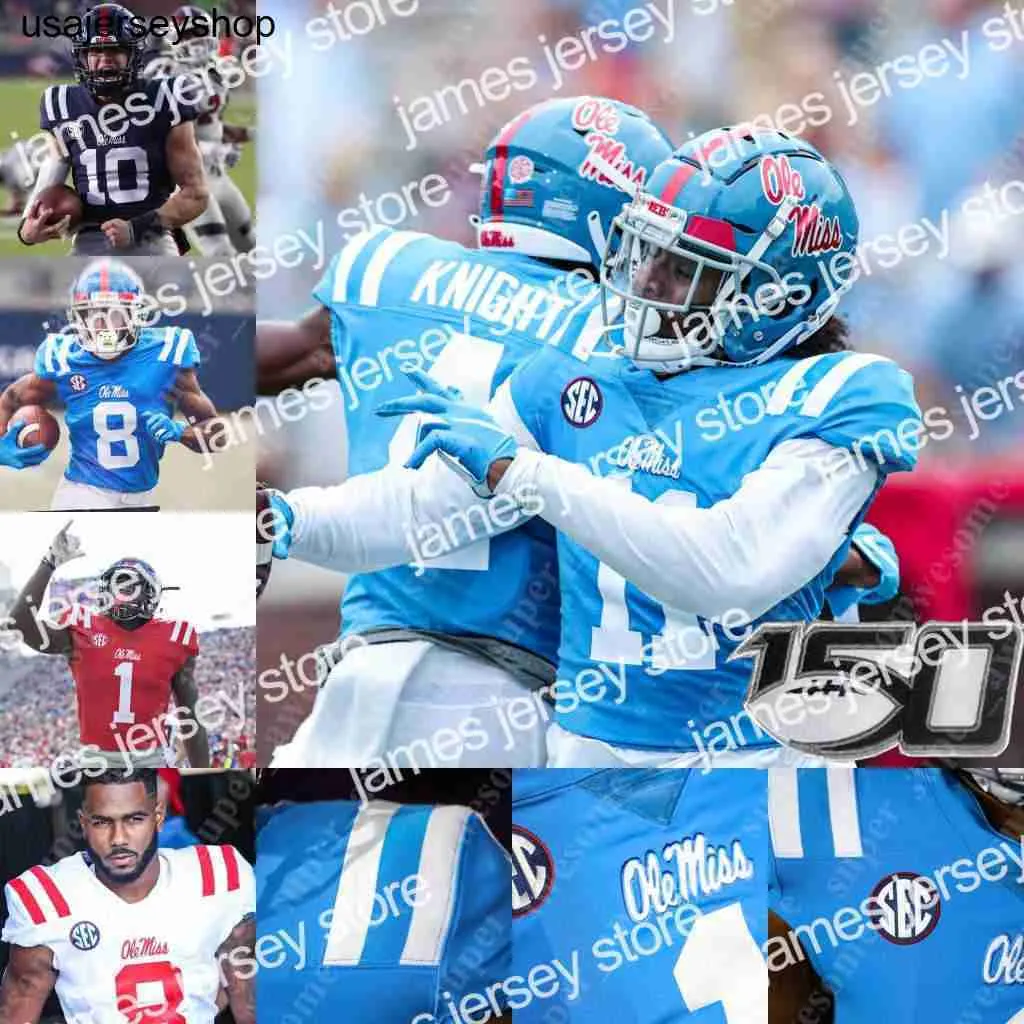 Ole Miss Rebels Football Jersey Finley Tysheem Johnson Chance Campbell Sam Williams Quentin Bivens Lakia Henr