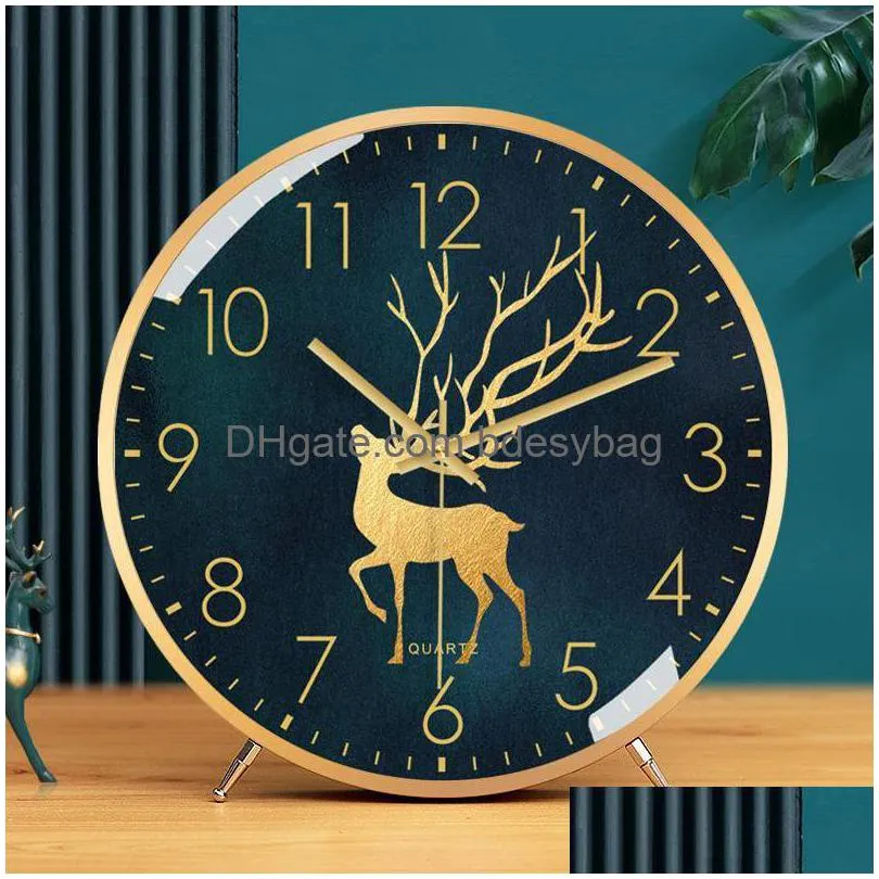 Desk Table Clocks Fashion Simple Clock Creative Living Room Luxury Silent Nordic Digital Bedroom Relogio De Mesa Home Decor 50 Dro Dh1Zv