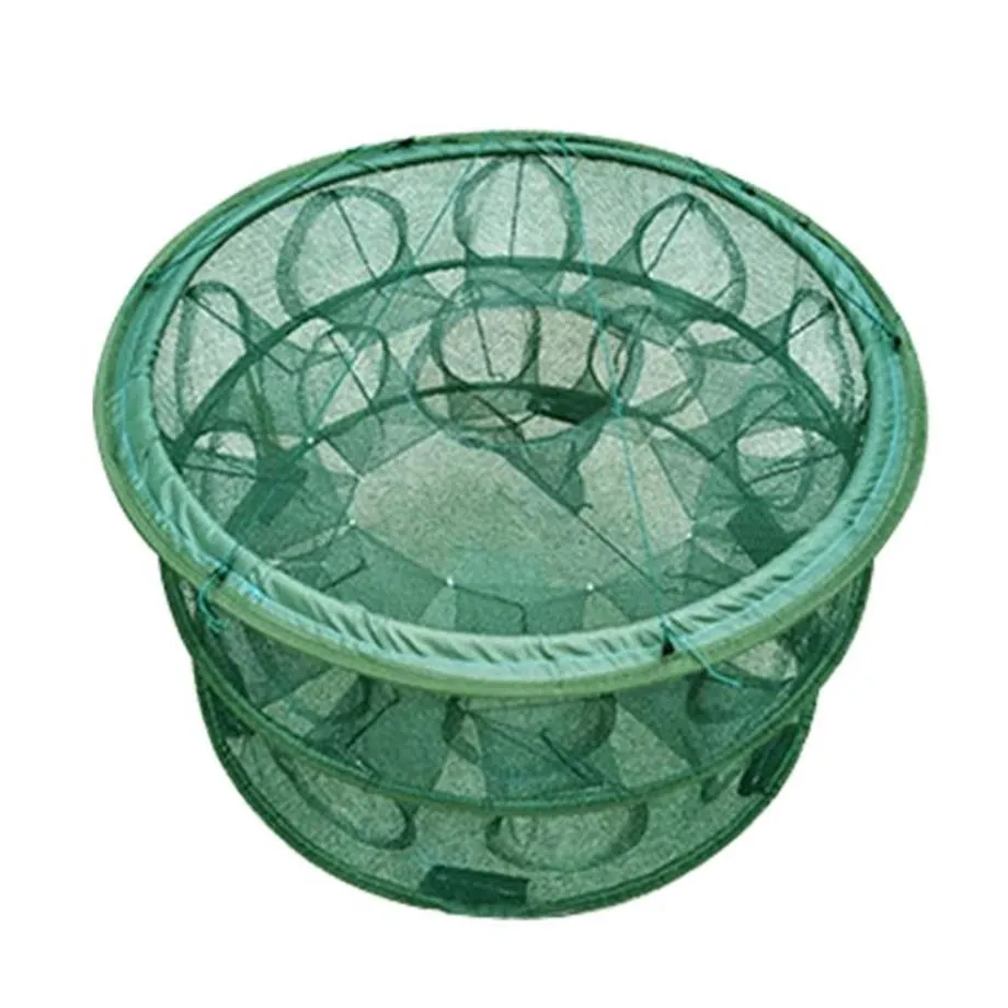 Filet de Pêche Pliable Piège à Crabe 60cm Cage à Poisson en Nylon Piège à  Poisson