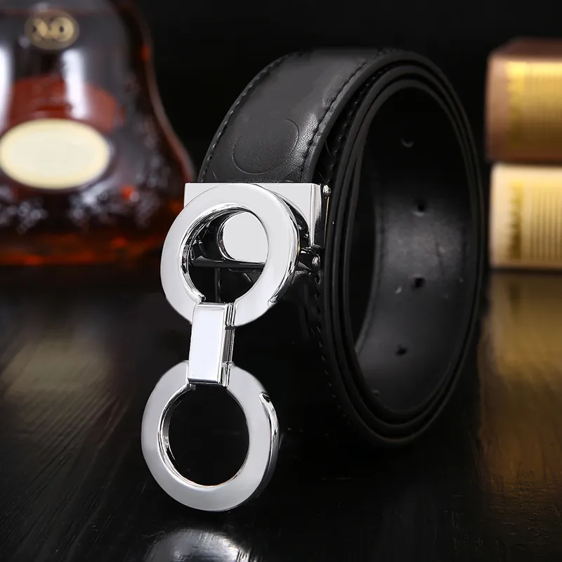 Vintage luxury belts women have thin belt gold silver black plated smooth buckle ceinture homme jeans plus size adjustable reversible men designer belt