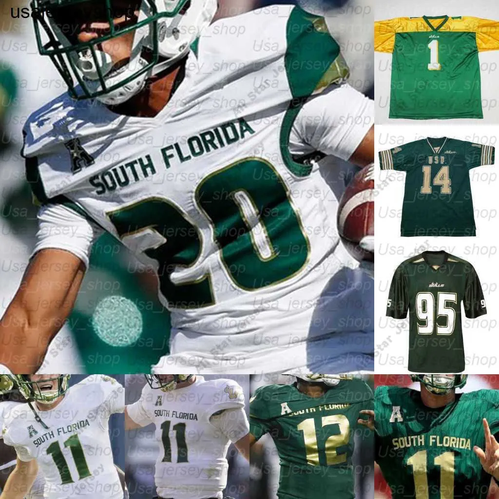 Maglie da calcio personalizzate USF South Florida College Josh Black Kirk Livingstone Juwuan Brown Kelley Joiner Jr.