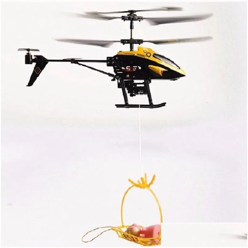 Electric/Rc Aircraft Mini Wltoys V388 Rc Drone 2.4G 3.5Ch Colorf Lights With Hanging Basket Quadcopter Helicopter Toys For Kids Gift Dhzwc
