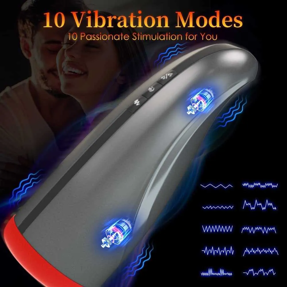 Masturbator Sex Toy 360 Swing Automatic Male Masturbators MHYNNR Heating Adult s for Men with 7 10 Vibrations Blowjob Stroker K70C