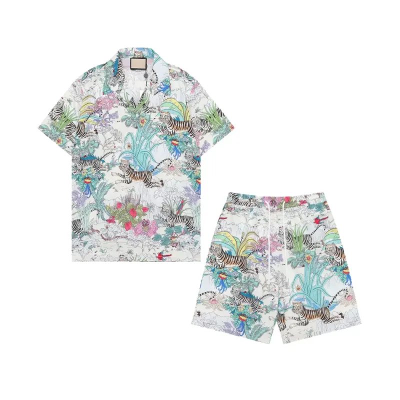 Designer -Shirts Strand Shorts Herren Hawaii Blumendruck Bowling Hemd Casual Shirts Männer Kurzarmhosen Varietät Kleid 2023