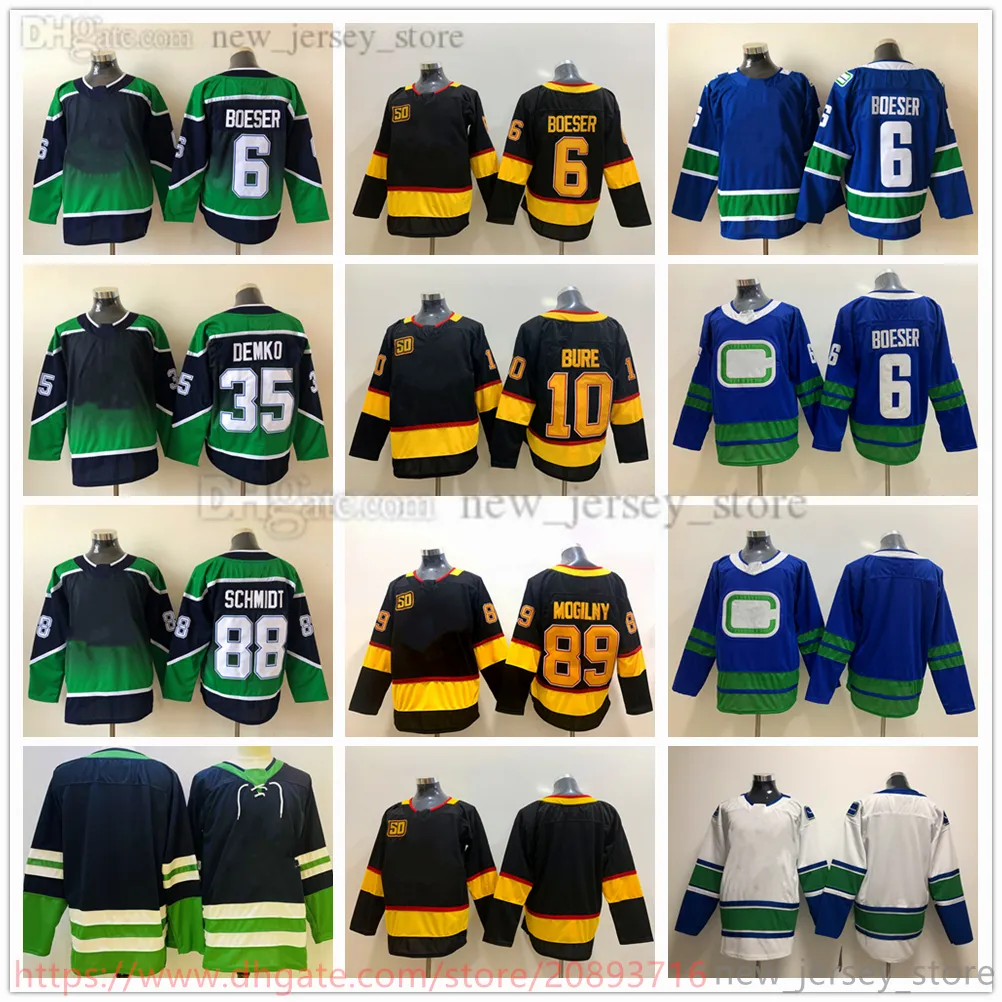 Filme College Ice Hockey usa camisas costuradas 6brockboeser 35thatcherdemko 88nateschmidt 10Pavelbure 89EXANDERMOGILNY RETRO RETRO BLANK Men Jersey Jersey Jersey Jersey