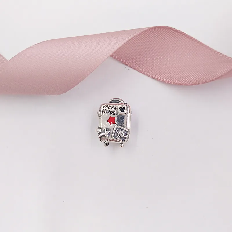 925 Sterling Srebrna modna biżuteria Zestawy Pandora Disny Miky i Miny Vacay Mode Suifcase Christmas Charms Bransoletka dla kobiet łańcuch Bangle DIY Annajewel