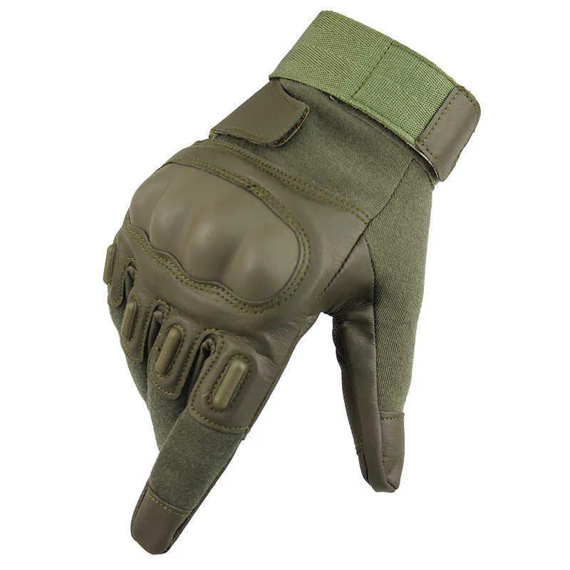 Taktiska handskar Militär armé Combat Airsoft Knuckle Finger Touch Screen Män som jagar vandring pu läder vantar