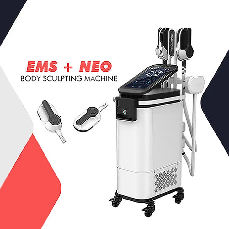 Hi-EMT EMS Slimming Machine 4 HANDLAR EMSLIM NEO RF Bygg muskelkroppsformning av fettreduktion Celulite Borttagning Butt Lyftning