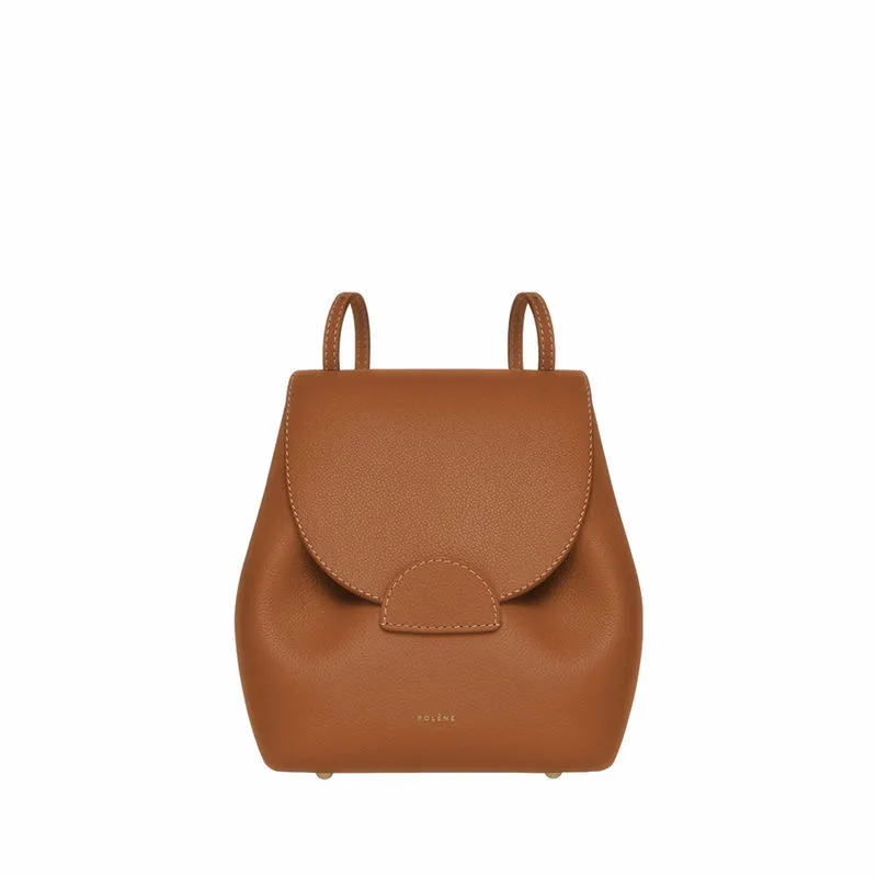 Polène Numéro Un Mini Backpack Edition | Convertible 3-Way | Caramel Tan | Rare Unveiling My First Polene Numero Un Nano Bag in Camel Trio  main image 4