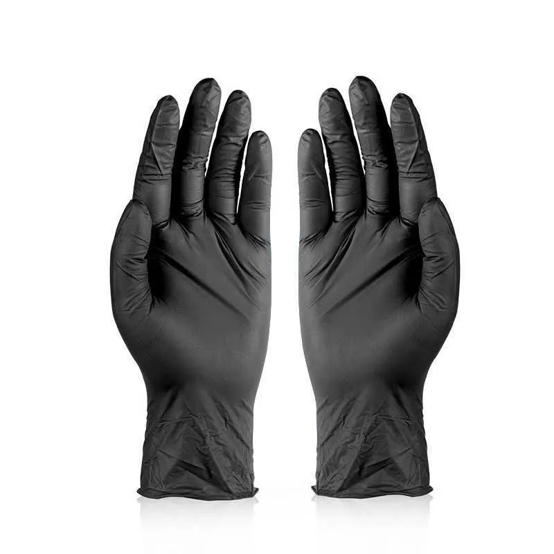Wholesale 100 Pack Disposable Black Heavy Duty Nitrile Gloves For Work, Gardening, Dishwashing