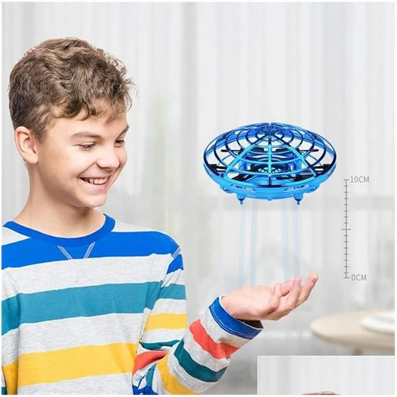 Science Discovery Best Ufo Drone Kids Toys Fly Helicopter Infraed Hand Sensing Induction Rc Aircraft Upgrade Quadcopter For Childr Dh2Jf