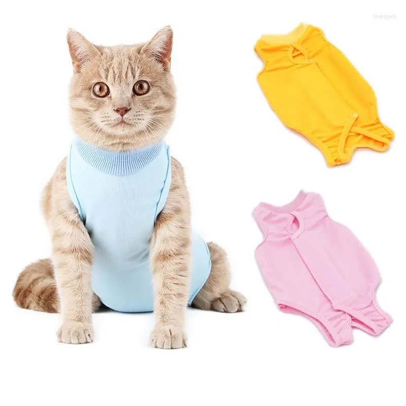 Trajes de gatos Casco de reabilitação de algodão Roupas pós-operatórias Recuperação de recuperação de roupas Acessórios para coletes de gatinho