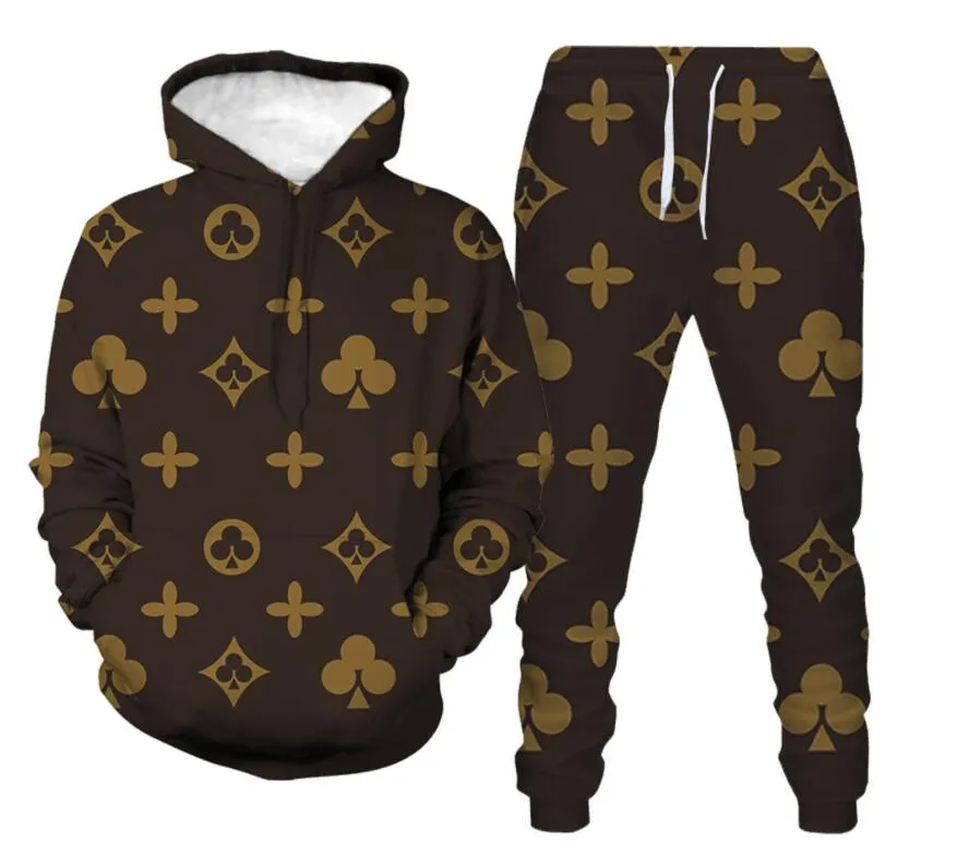 Autumn /Winter New Brand Tracksuits Mens And Womens Printed Hoodie