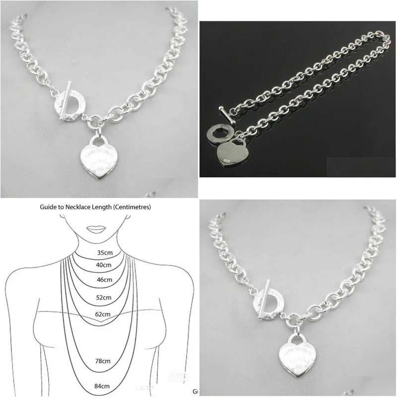 Hanger Kettingen Ontwerp Man Vrouwen Mode Ketting Ketting S925 Sterling Sier Sleutel Terug Naar Hart Liefde Merk Charm Met Doos Drop Deli Dhpop