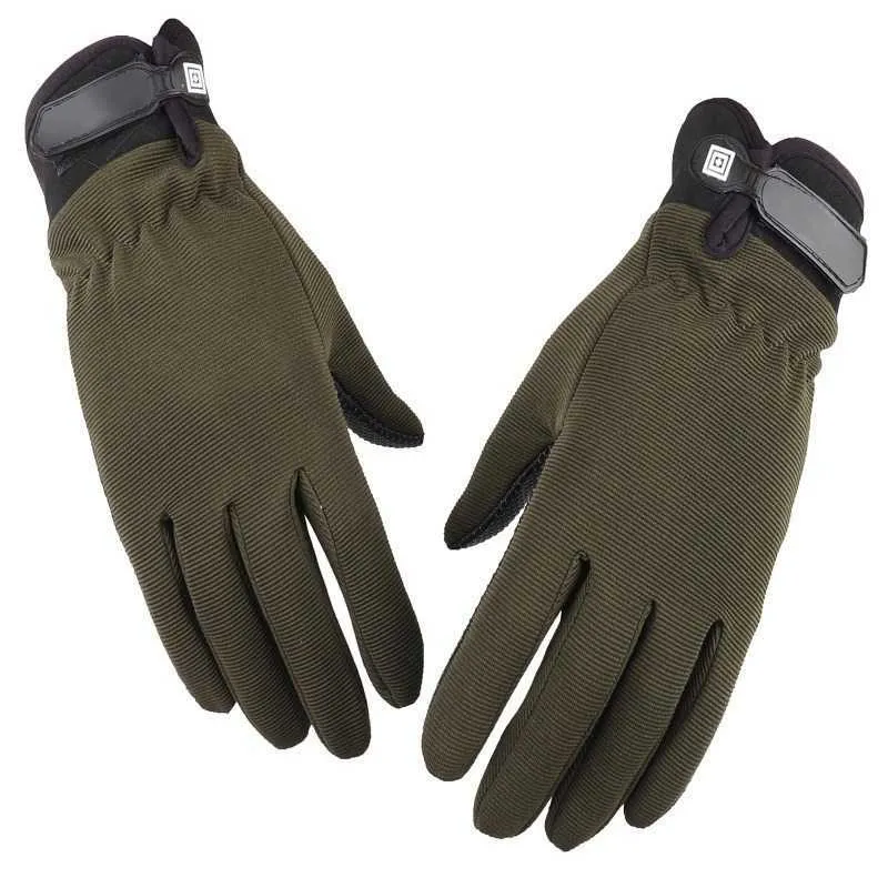 Taktiska handskar Sommaren Mäns lätta andningsbara utomhuscykelfiske Sport Non-Slip Women Full Finger Glove Half