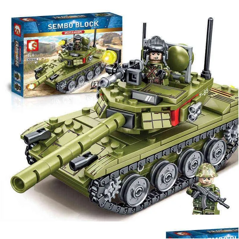 Model Building Kits Seo 105514 Military Series 85 Main Battle Tank Assembly Drop Delivery Toys Gifts Blocks Dhuw9