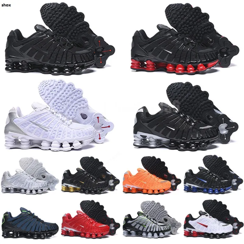 shoX tl r4 Safety shoes men women triple white Silver Red Platinum mens womens trainers sports sneakers