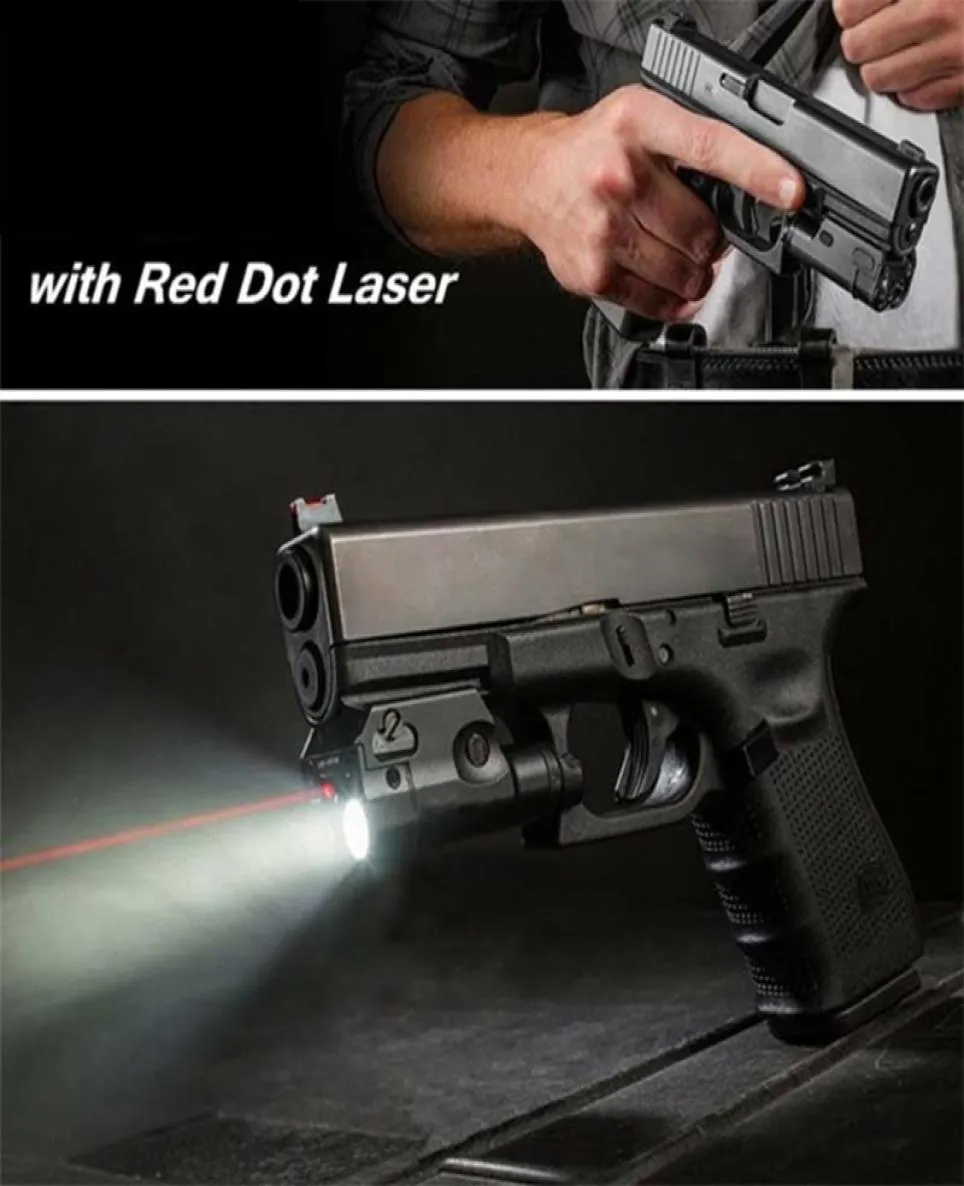 XC2 Laser Light Compact Pistol Flashlight With Red Dot Laser Tactical
