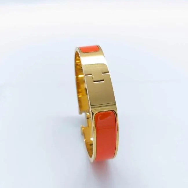 Designer Stainless Steel Cuff Bracelets Bangle Jewelry Woman Man 18 Colors Gold Buckle 17/19 Size