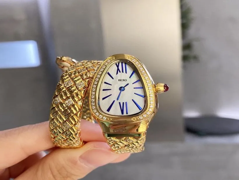 Design da orologio da orologio da donna con diamante a forma di serpente design in stile art unico 23x34mm size sport series5963998