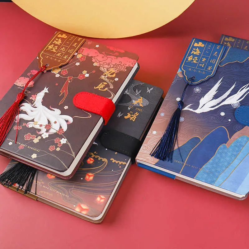 Kinesisk stil retro dagbok handbok h￤rlig student anteckningsbok anteckningsb￶cker och tidskrifter
