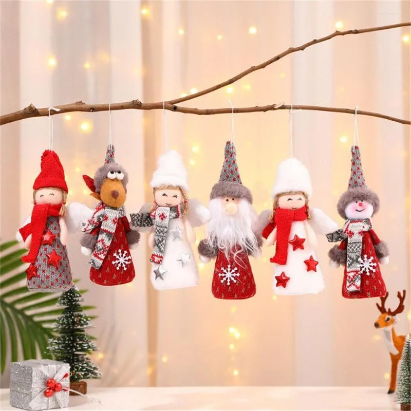 Christmas Decorations Ornaments Party Decor Accessories Angel Old Man Pendant Tree Children's Gift