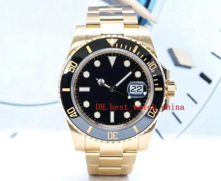 116618LN Reloj Serie 18K Oro Negro Cerámica Círculo Agua Fantasma Automático Mecánico Reloj para hombres Asia 2813 Sport Sapphire Glass 2022