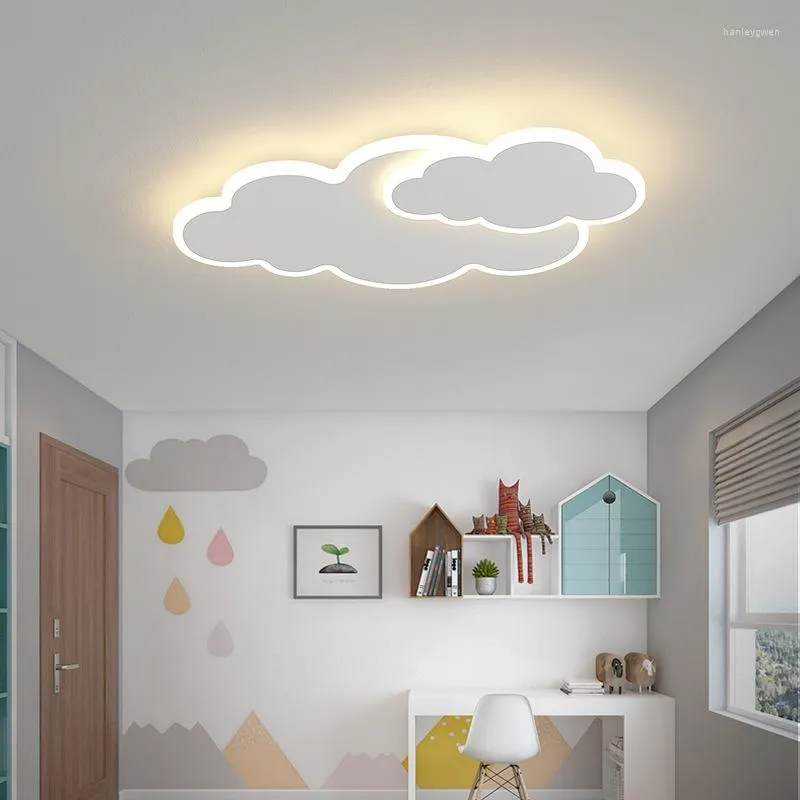 Luzes de teto Lâmpada LED LUZ para o quarto do quarto de crianças, creche Creative Cloud Candelier Ilumping Kids