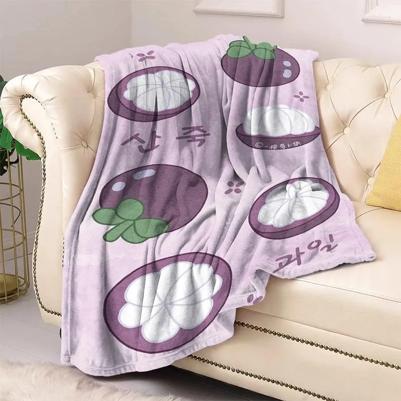 Blankets Fruit Blanket For Decorative Sofa Bed Cute Bedroom Decoration Bedspread The Throw Fluffy Soft Fleece Boho Custom