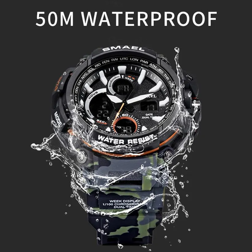 CWP Smael Sport Waterproof Digital Watch Male Clock Relogio Masculino Erkek Kol Saati 1708b Watches318a