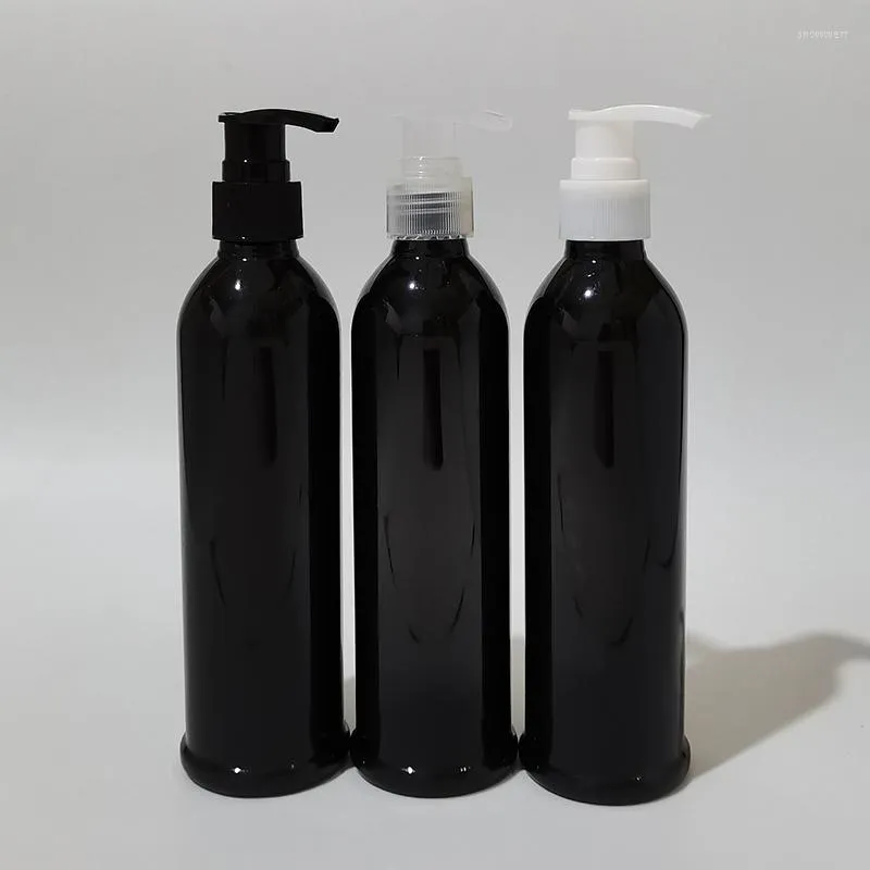 Storage Bottles 30pcs 250ml Empty Black Lotion Pump Plastic Bottle Liquid Shower Gel Shampoo Soap Cosmetic Packaging Container