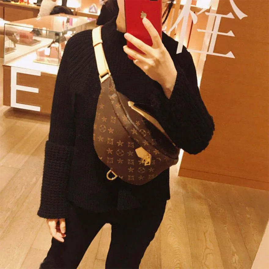 Top qualité nouveau style Bumbag Cross Body Designer sac à bandoulière fleur marron cuir luxe taille sacs tempérament Fanny Pack louise vutton Bum taille poche M44336