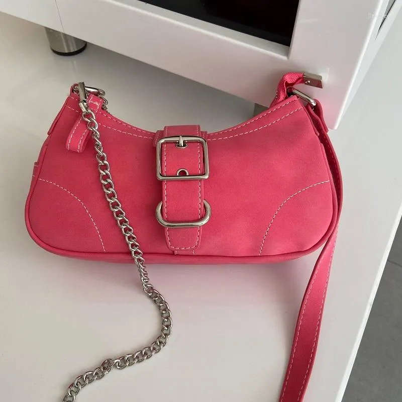 Evening Bags Vintage Rose Red Women's Underarm Bag Female Girls Shoulder Clutch Purse Handbags Retro Matte Leather Ladies Crossbody