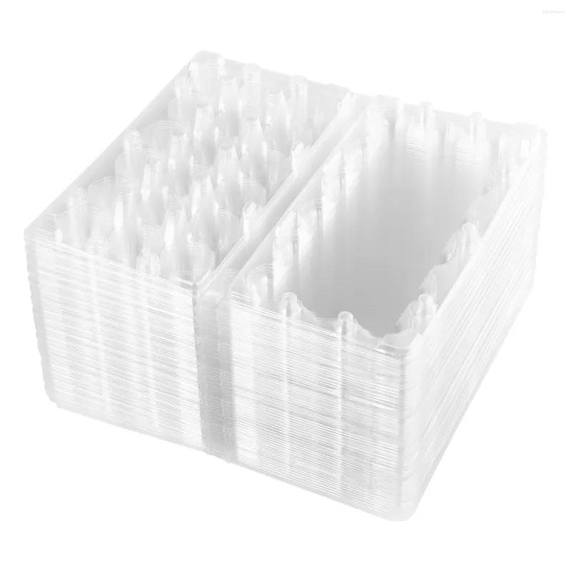 Storage Bottles ONZON 50 Pcs 18 Grids Quail Egg Box Plastic Transparent Dispenser Holder Case Refrigerator Protection