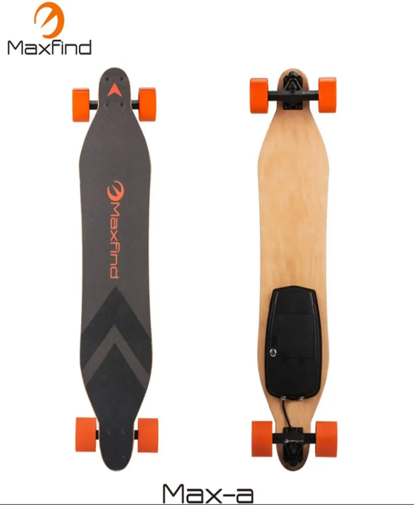 600W 허브 단일 모터 무선 원격 컨트롤러 8447085가있는 MaxFind Electric Skateboard Longboard Four Wheel
