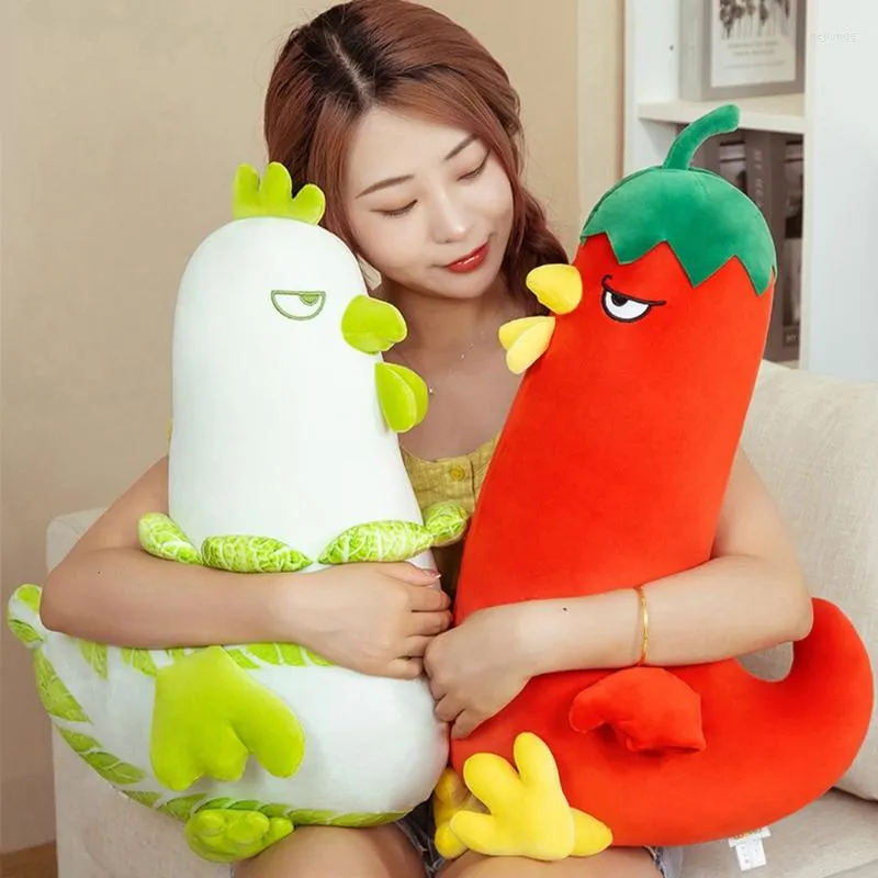 Poduszka kreatywna Kawaii Celeble Cabbage Chili Chicken Zabawa Zabawna nadziewana pluszowa interaktywna lalka dla zwierząt Kids Hulging Sleeping Cu